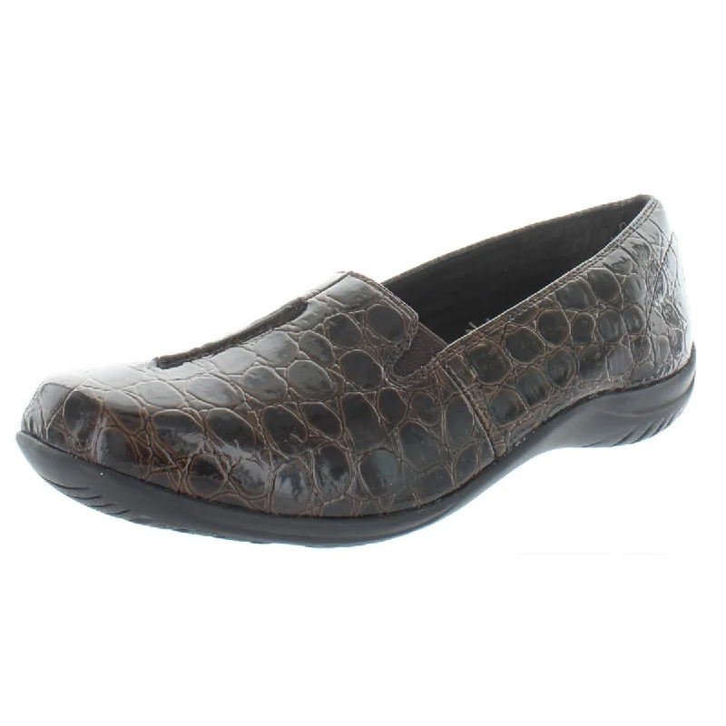 Brown Patent Crocodile