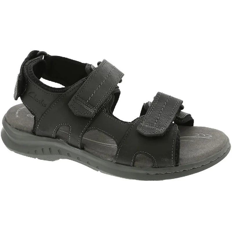 Sandals for hot summer vibes-Clarks Mens Walkford Walk Leather Lifestyle Slingback Sandals