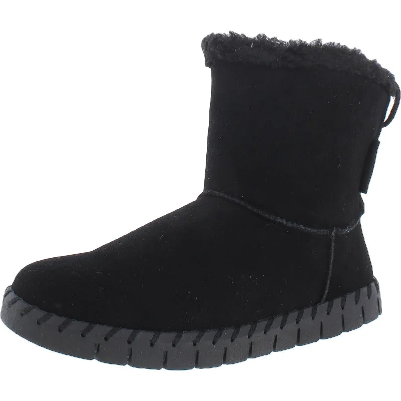 Albany Womens Suede Pull On Mid-Calf Boots