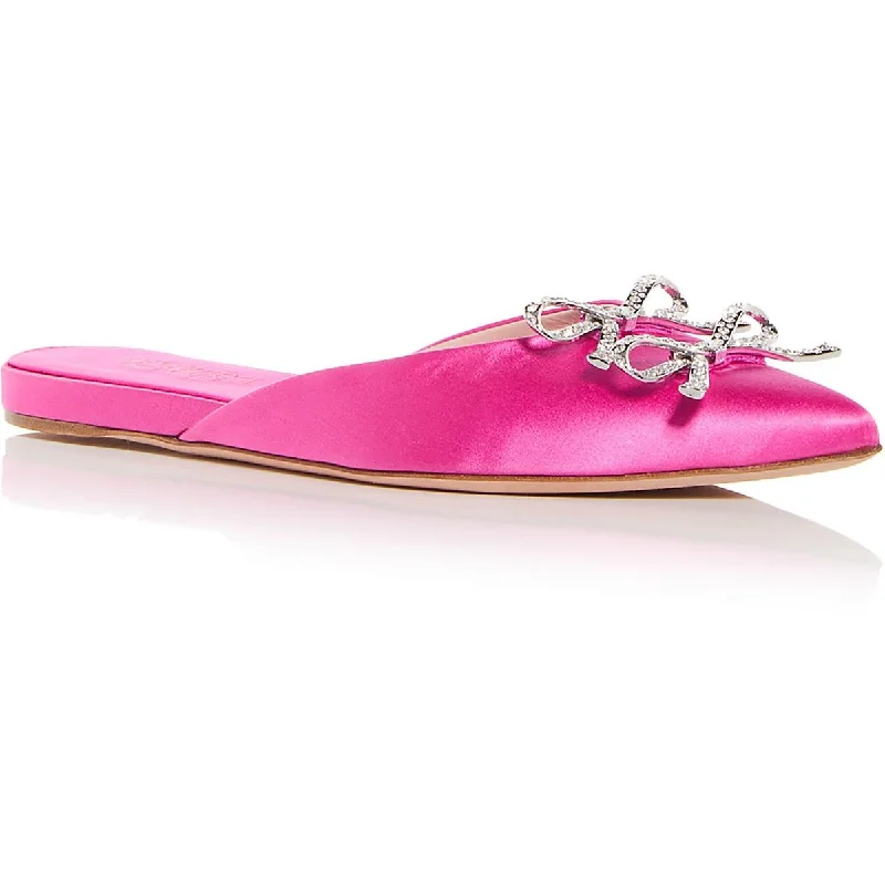 Flats with cap toe-Giambattista Valli Womens POINTED TOE Satin Pointed toe Flat Shoes