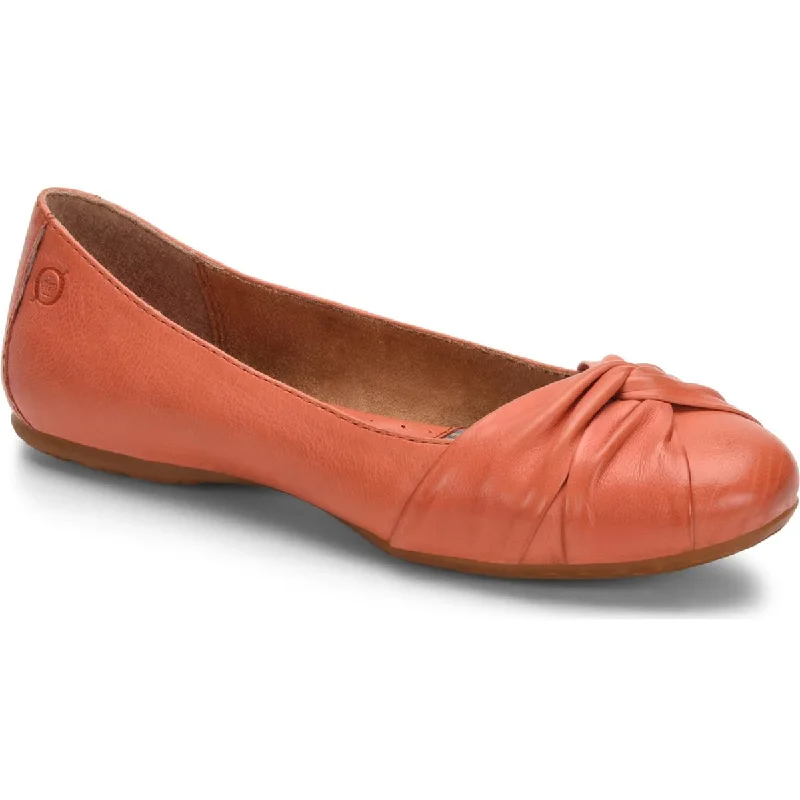 Flats for spa day-Born Womens Lilly Leather Slip On Ballet Flats