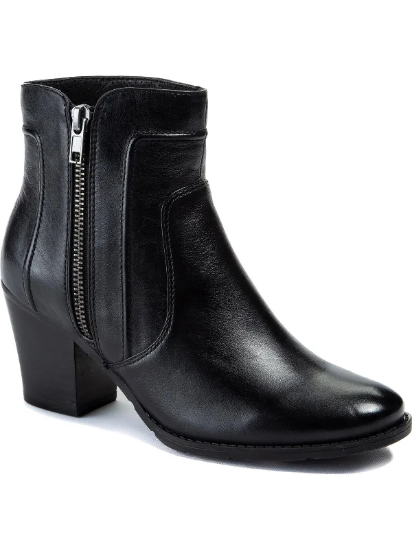 Best ankle boots for evening wear-boots with thick soles-Lisette Womens Leather Round Toe Ankle Boots