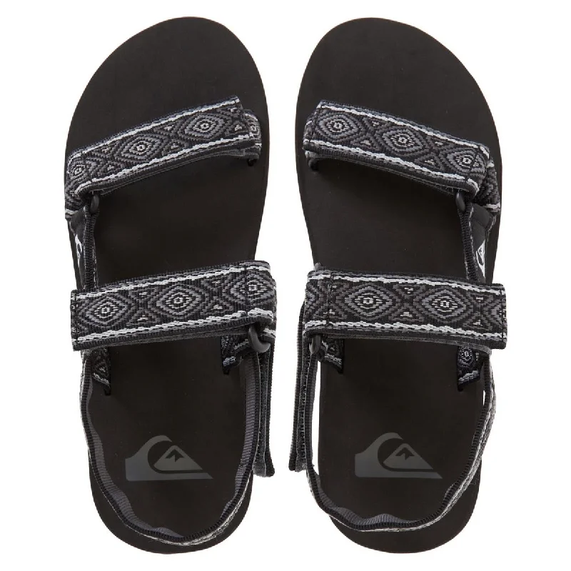 Sandals with sleek platform heels-Quiksilver Mens Caged Monkey II Removable Heel Strap Ankle Sport Sandals