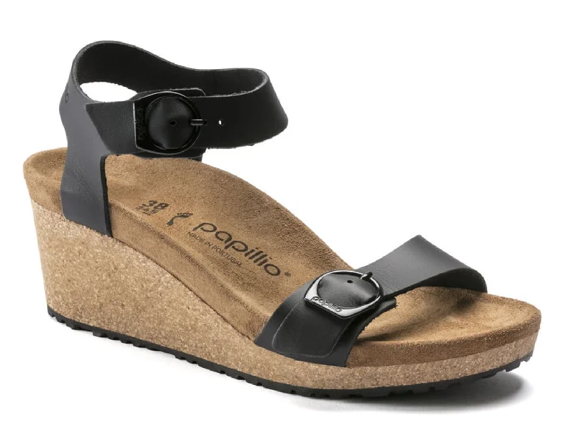 Sandals with reinforced footbeds-Birkenstock: Soley Ring in Black