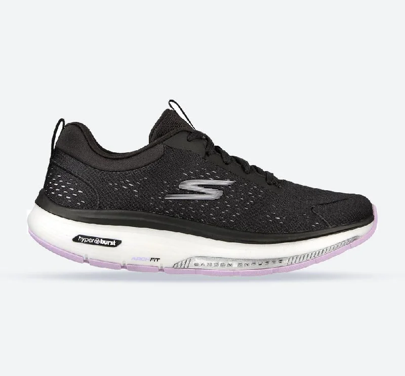 Athletic shoes with folk vibeWomen's Wide Fit Skechers 124933  Go Walk Workout Walker Sneakers - Black/Lavender