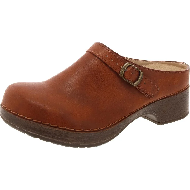 Flats for local boutique-Easy Works by Easy Street Womens Shira Faux Leather Slip On Clogs