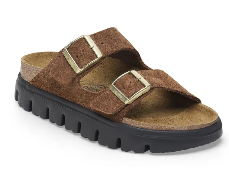 Sandals for tropical vibes-Birkenstock: Arizona Chunky in Dark Tea