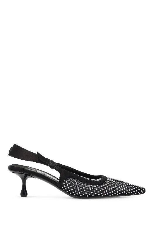 Jimmy Choo 'mesh And Satin Slingback Amel 50 DãCol