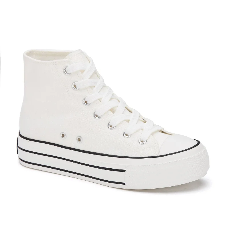 Andrea Canvas Sneaker Boots With Platform