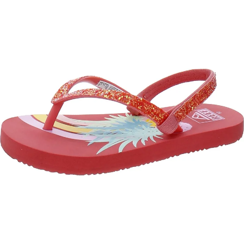 Sandals for summer parties-Reef Girls Lil Stargazer Toddlers Flip-Flop Slingback Sandals