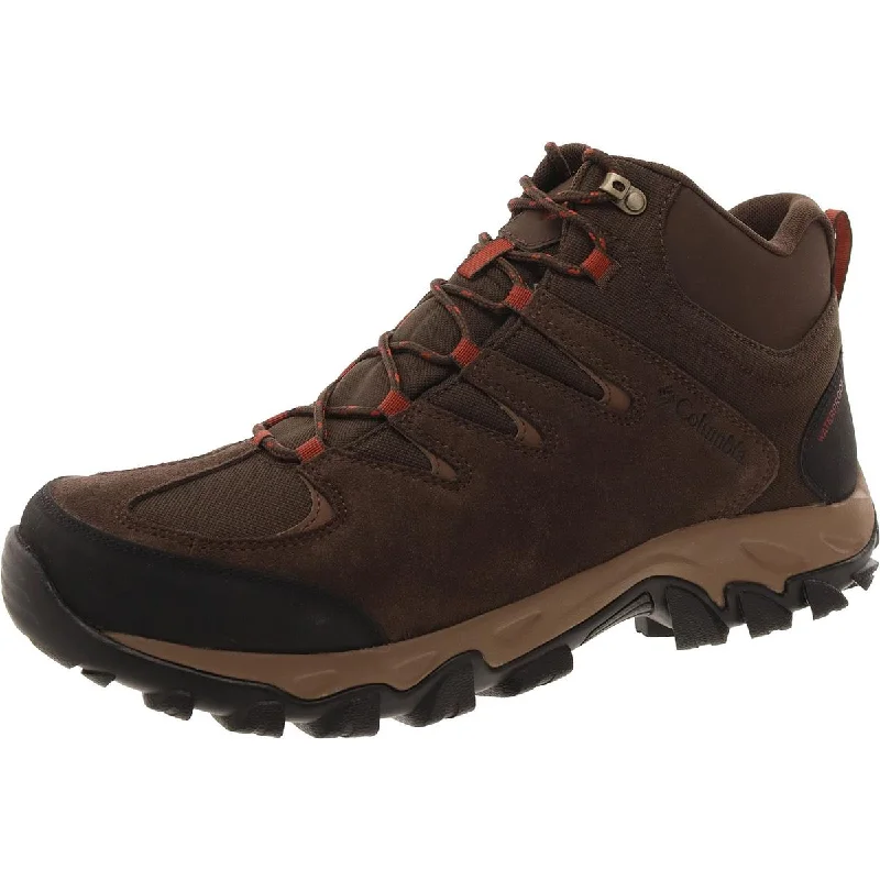 OUTLANDER CREST Mens Leather Lugged Sole Hiking Boots