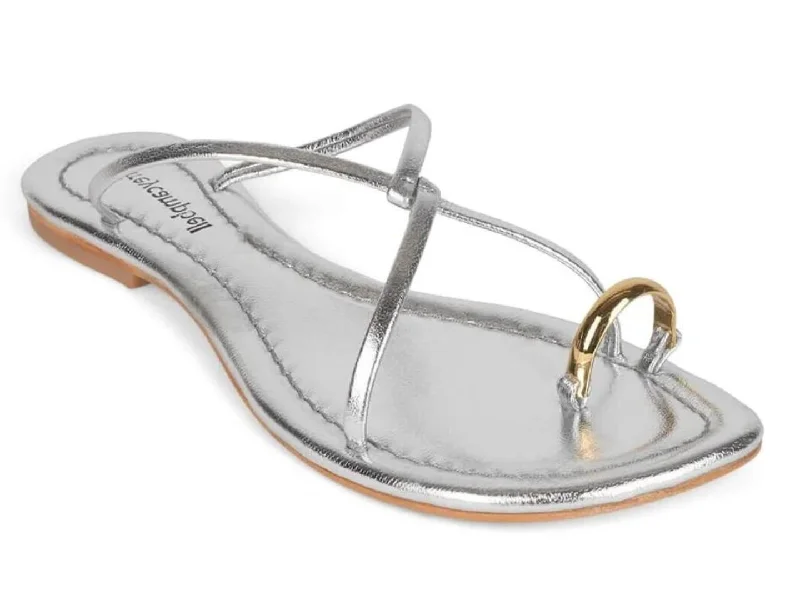 Sandals with vibrant patterns-Jeffrey Campbell: Pacifico Silver & Gold