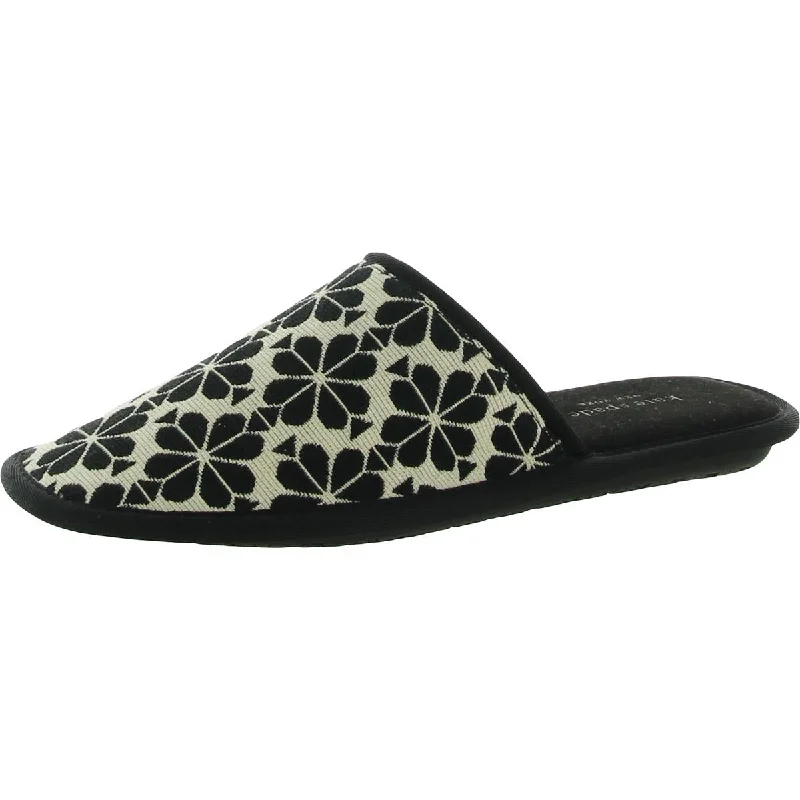 Flats with closed style-Kate Spade New York Womens Dove Pattern Comfort Slipper Shoes