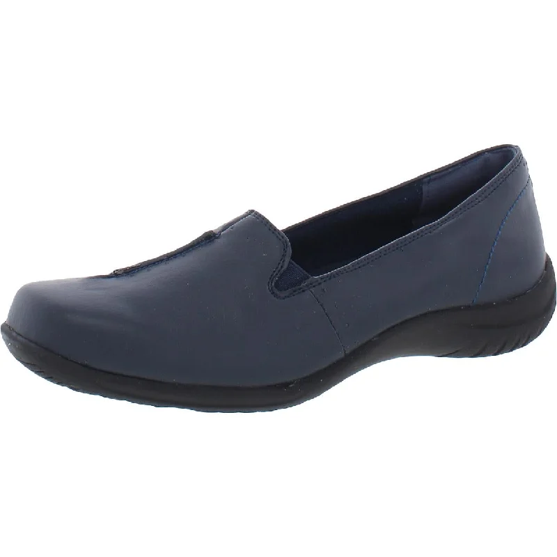 Flats for Labor Day-Easy Street Womens PURPOSE Faux Leather Square Toe Flats