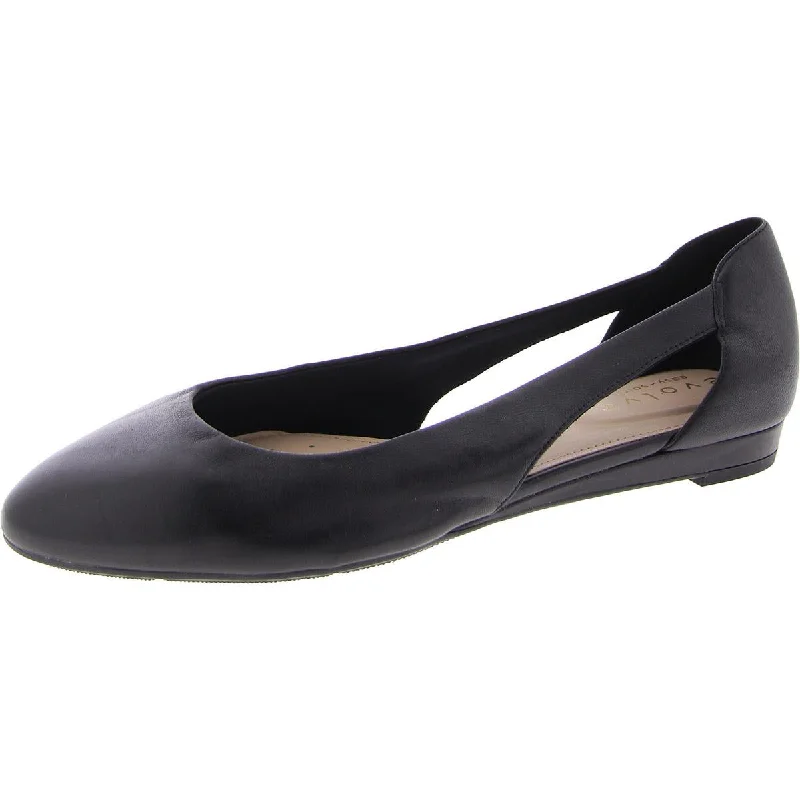 Flats with hard design-Evolve by Easy Spirit Womens DUTCHES Leather Laceless Flat Shoes