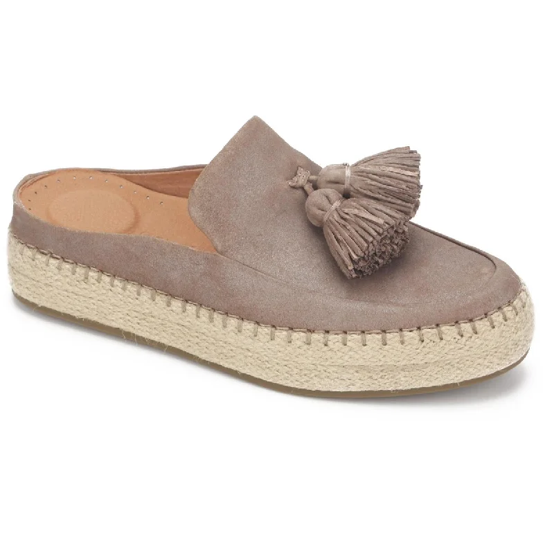 Flats with button accent-Gentle Souls by Kenneth Cole Womens Rory  Leather Platform Mules