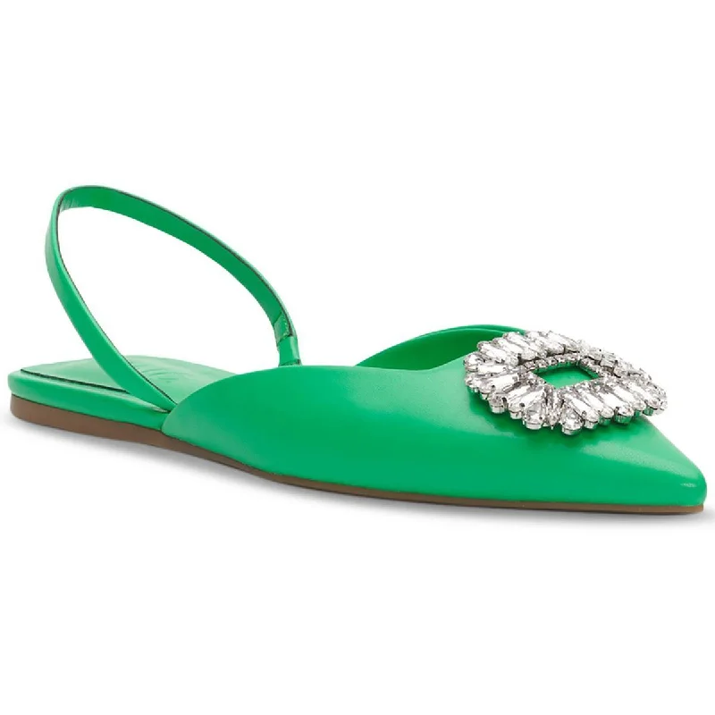 Flats with moccasin feel-INC Womens Melicity Embellished Rhinestone Slingbacks