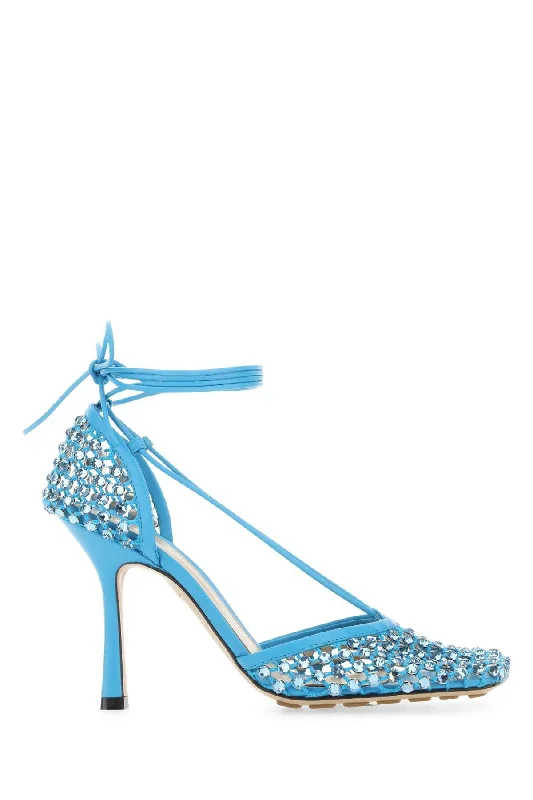 Sandals with playful beadwork-BOTTEGA VENETA Mesh Stretch Sandals with 9 cm Heel Height