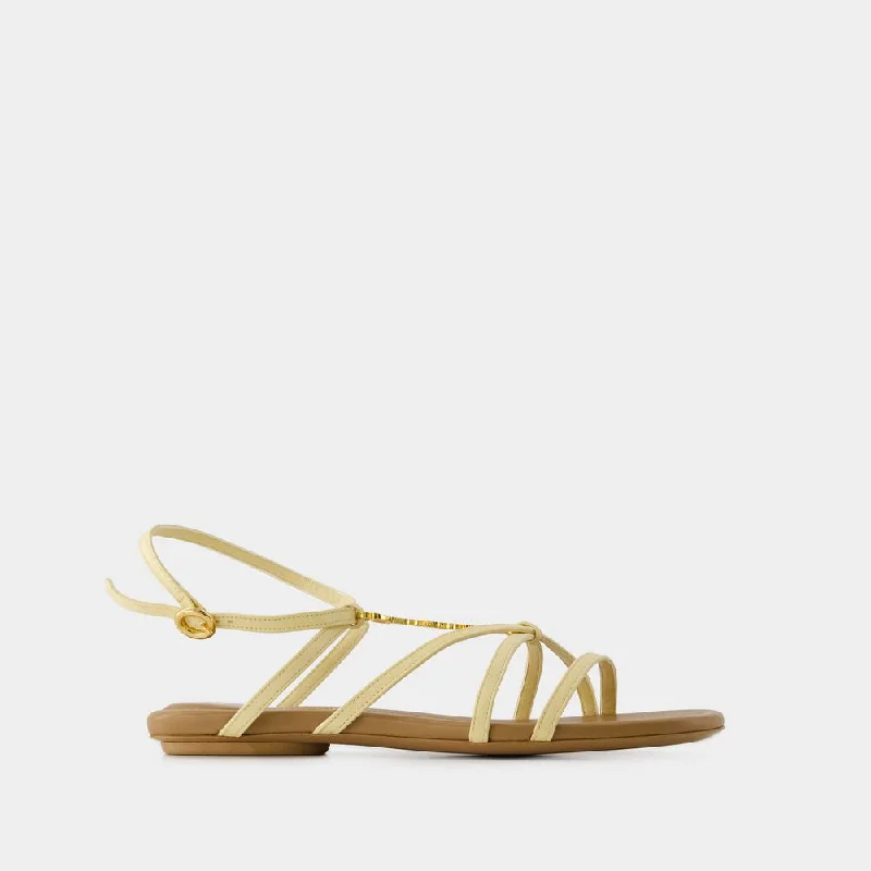 Sandals for short getaways-JACQUEMUS Mini Sheepskin Sandals for Women