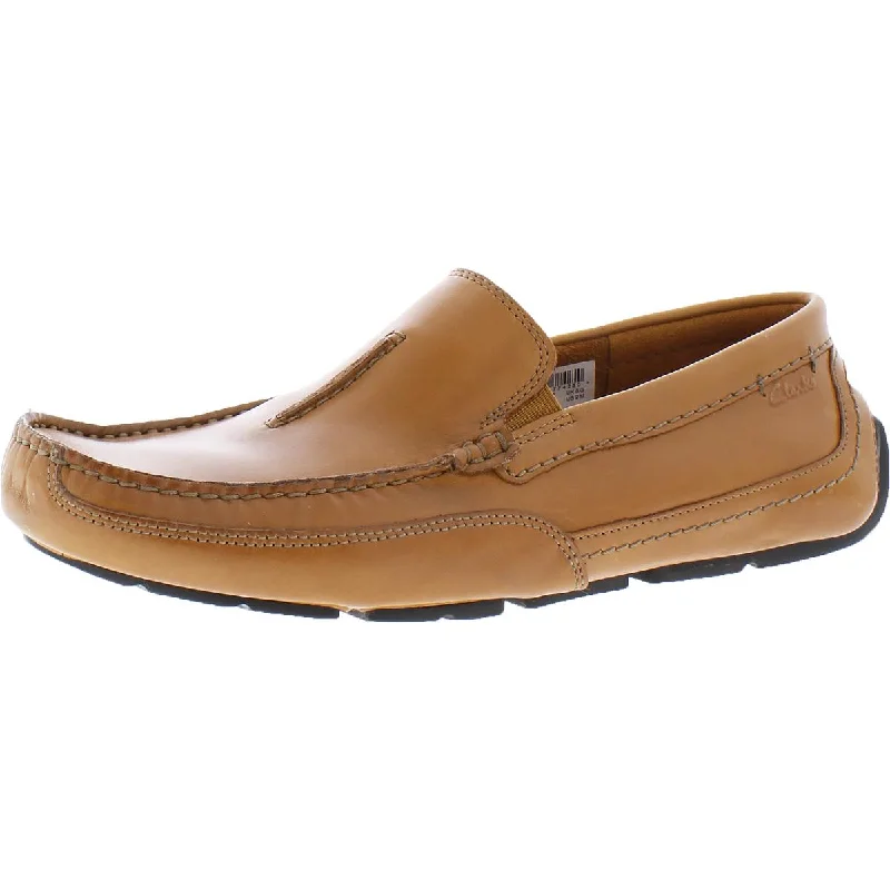 Clarks Men's Ashmont Race Leather Moc Toe Slip On Driving Loafer