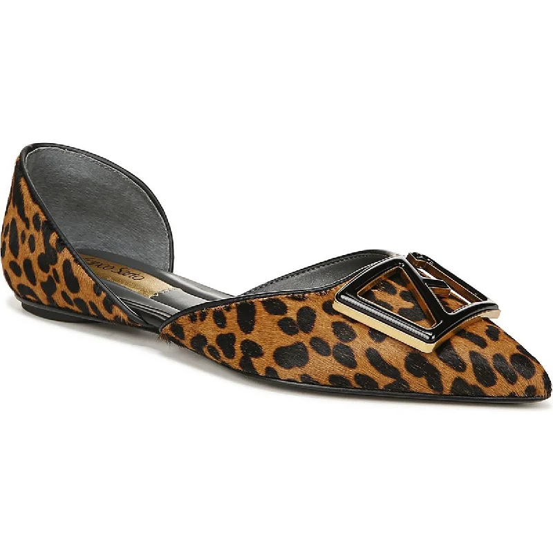 Flats for yacht party-Franco Sarto Womens Hadley 2 Calf Hair Slip-On D'Orsay