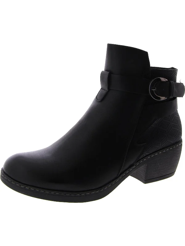 FUTURE Womens Faux Leather Ankle Boot Chelsea Boots