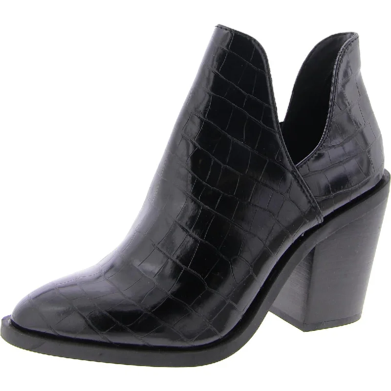 Womens Faux Leather Pointed Toe Shooties