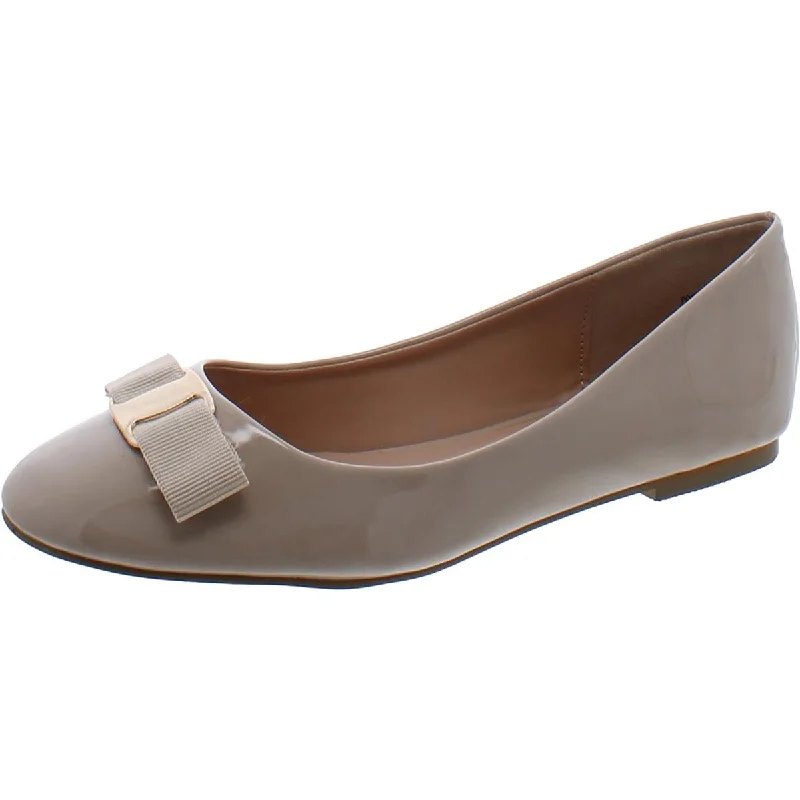 Flats for modern brand-Journee Collection Womens Patent Round Toe Ballet Flats