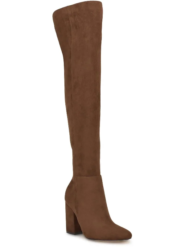 Naomis 2 Womens Tall Faux Suede Over-The-Knee Boots