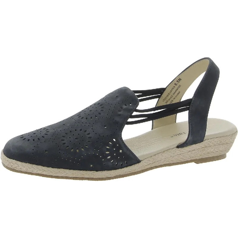 Flats with closed design-David Tate Womens Zena Laser Cut Slip On Espadrilles