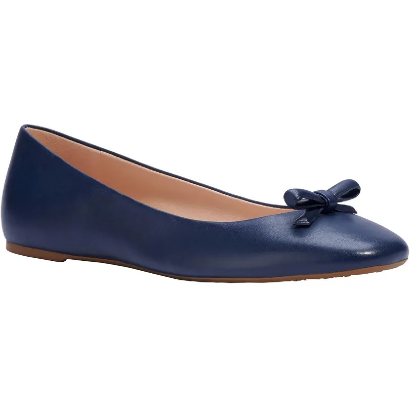 Flats for hamlet vibe-Kate Spade New York Womens Kiersten Bow Patent Leather Slip On Ballet Flats