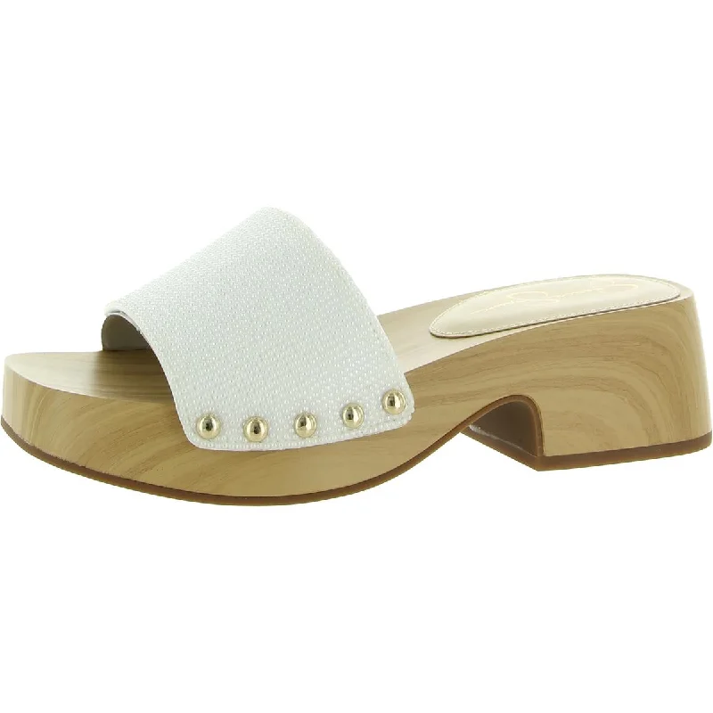 Flats with reinforced design-Jessica Simpson Womens Rexile Studded Clogs