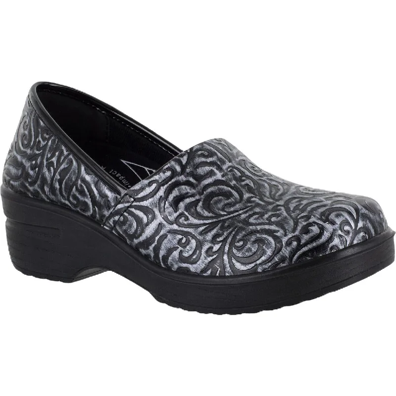 Flats for pop-up shop-Easy Works by Easy Street Womens Laurie Faux Leather Slip On Clogs