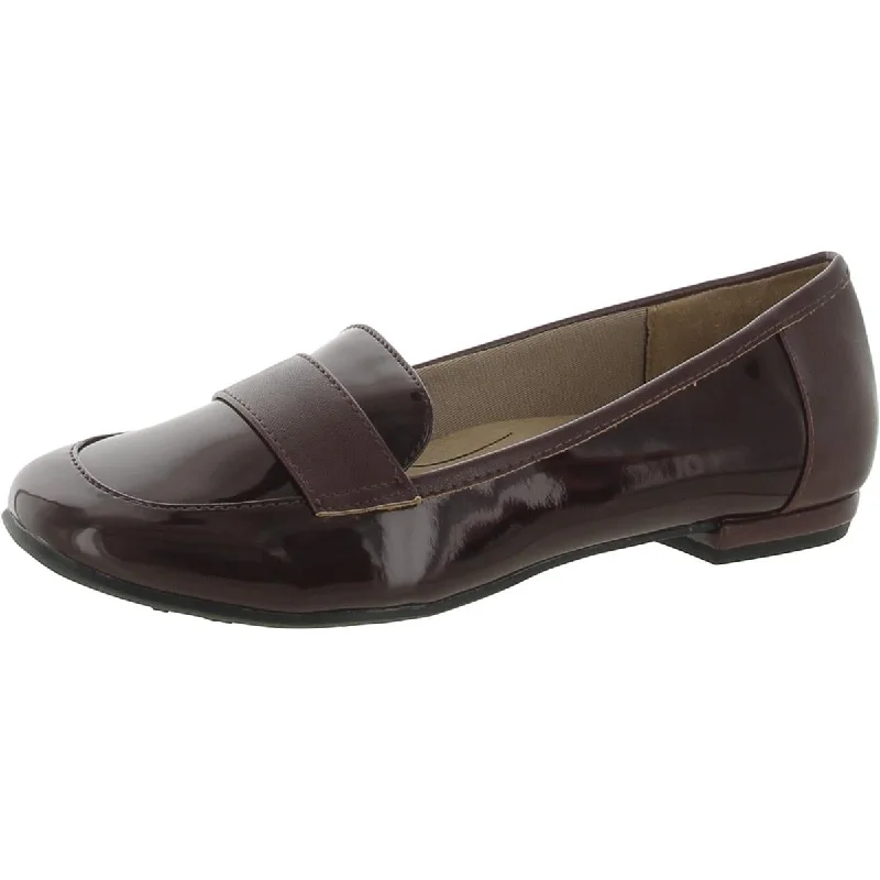 Flats for driving-LifeStride Womens Beverly Faux Leather Slip On Moccasins