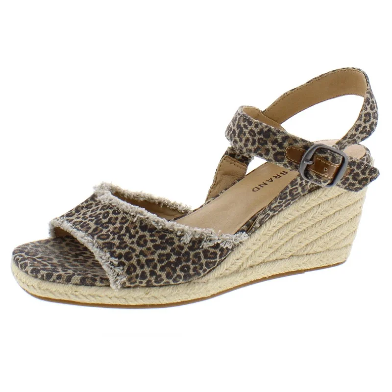 Sandals for sunny escapes-Lucky Brand Women's Mindra Distressed Canvas Espadrille Wedge Sandals