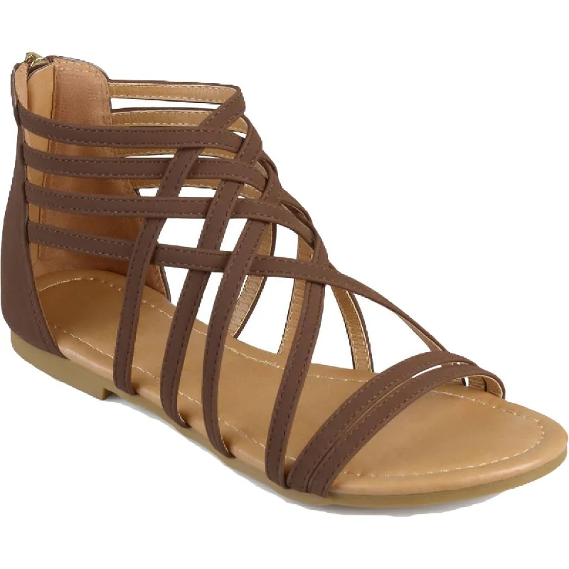 Sandals with soft suede heels-Journee Collection Womens Hanni Woven Gladiator Sandals