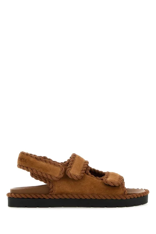 Sandals for beachside vibes-BOTTEGA VENETA Caramel Suede Jack Sandals for Women