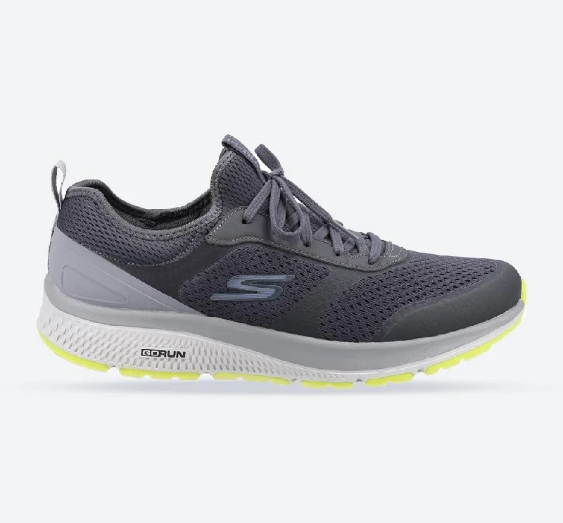 Athletic shoes for sandy surfacesMen's Wide Fit Skechers 220102 GOrun Consistent Sneakers - Charcoal/Lime