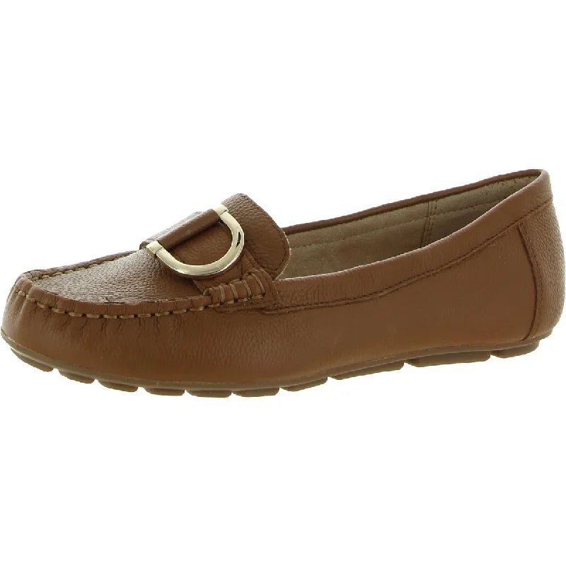 Flats for niche brand-Evolve by Easy Spirit Womens Evolve Mink Leather Flat Moccasins