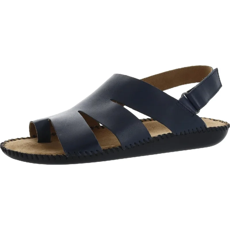 Sandals for beachside vibes-Auditions Womens Speed Leather Toe Loop Slingback Sandals