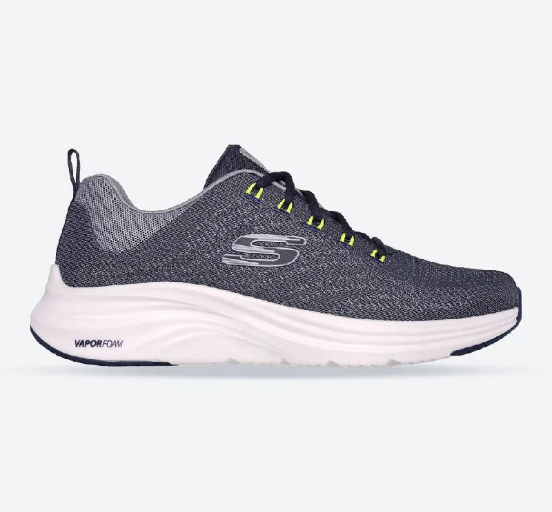 Athletic shoes with bold statementMen's Wide Fit Skechers 232626 Vapor Foam Varien Sneakers - Navy/Grey