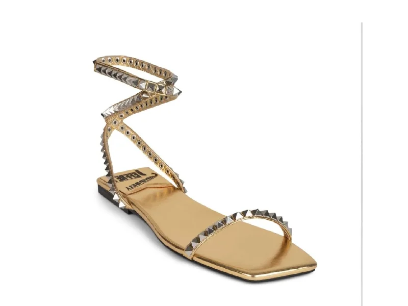 Sandals for relaxed vibes-Jeffrey Campbell: Luxor in Gold Silver Combo