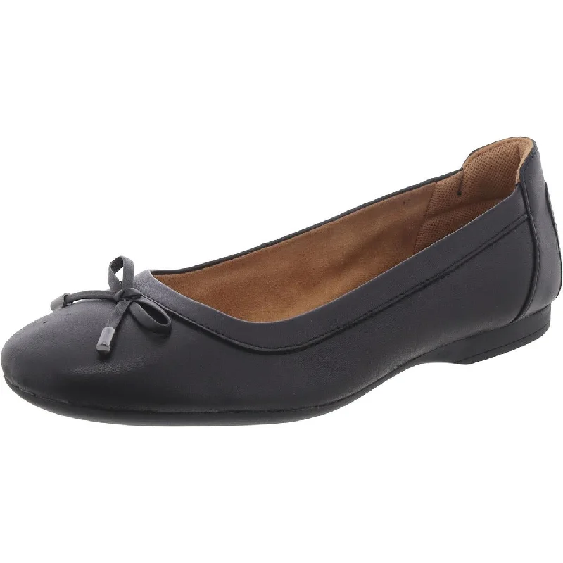 Flats for food festival-Comfortiva Womens Leather Slip On Ballet Flats