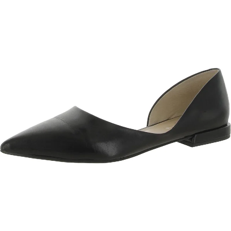 Flats with satin style-Franco Sarto Womens Neiman Leather Slip On D'Orsay