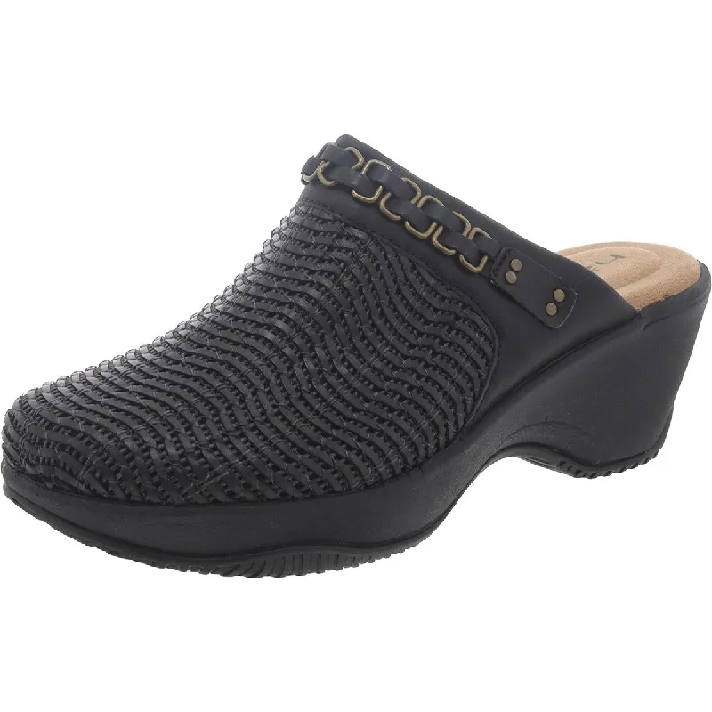 Flats with flexible toe-Hälsa Womens Chloe Woven Clogs