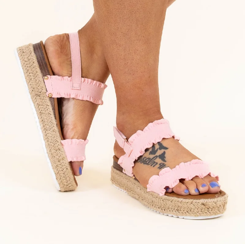 Sandals for tropical resorts-Catch The Show Sandals, Light Pink