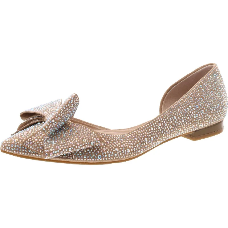 Flats for holiday gathering-INC Womens Affera 2 Rhinestone Ballet D'Orsay