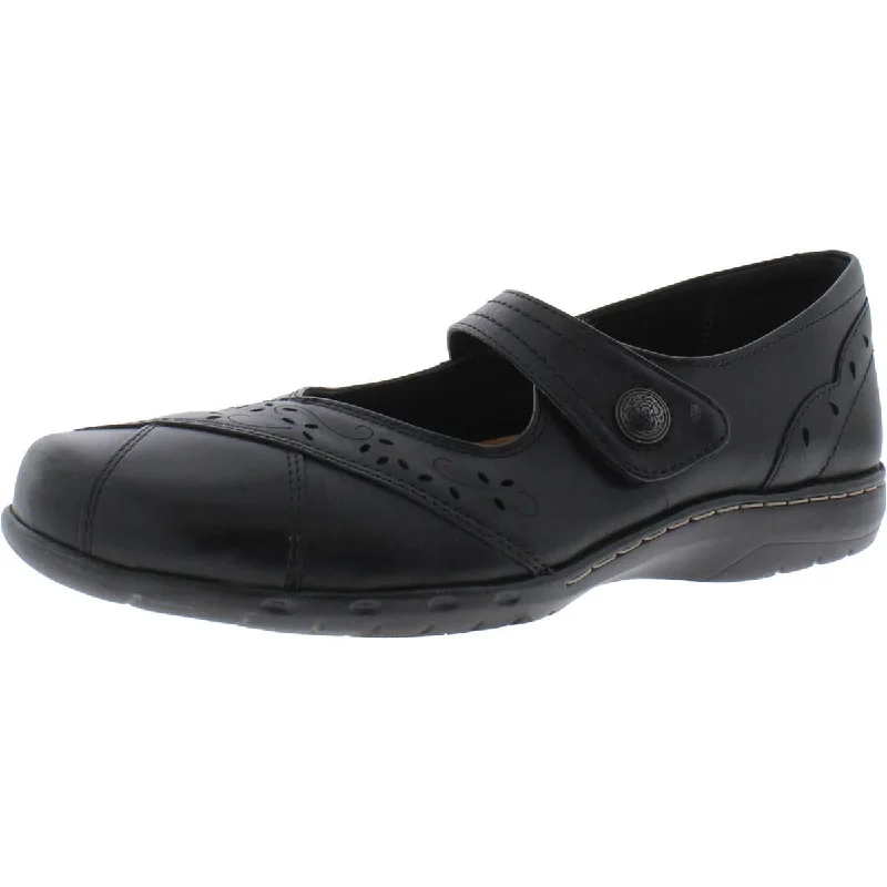 Flats with synthetic toe-Cobb Hill Womens Petra Leather Comfort Mary Janes