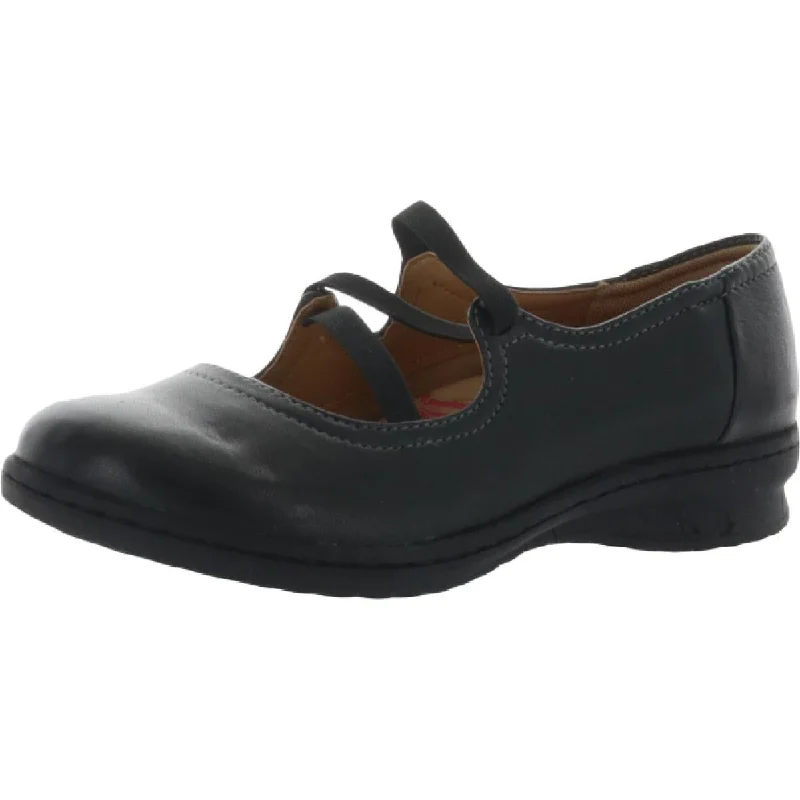 Flats with wide feel-Comfortiva Womens Farmington Leather Slip On Mary Janes