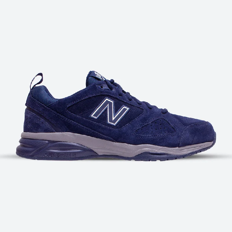 Athletic shoes with soft cushionMens New Balance Wide Fit MX624V4 Navy Sneakers